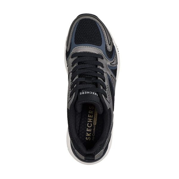 Kixpress-Skechers Uno Ego 女 運動休閒鞋 增高 舒適 穿搭 灰 黑 [177474GUBK], , large