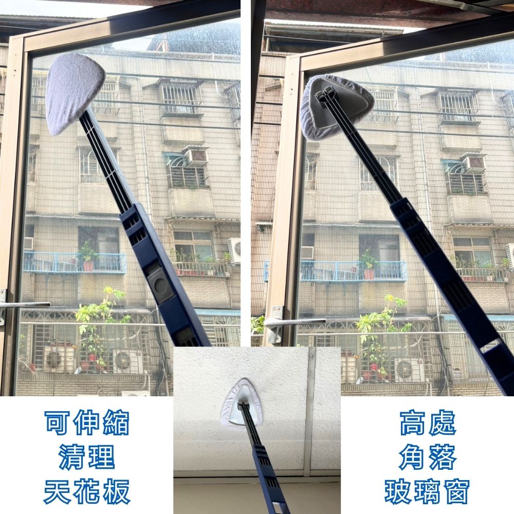 金德恩 GS MALL 台灣製造 可伸縮角落刷 玻璃刷 角落刷 清潔刷 角落清潔刷 角落清理 可伸縮清潔刷, , large
