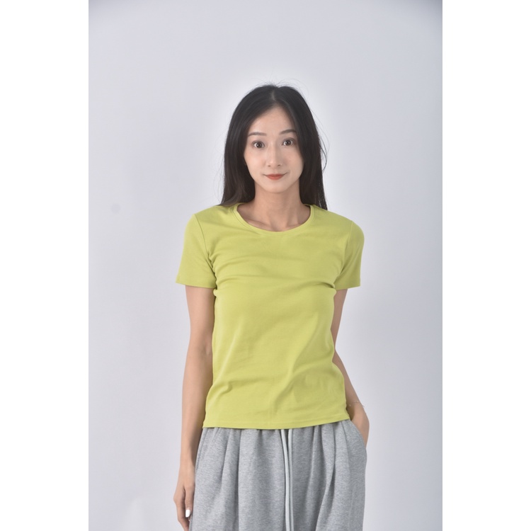 (S) uniqlo質感棉質綠色短袖上衣二手衣