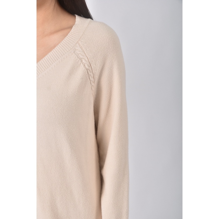 (M) healer韓牌質感V領杏色洋裝二手衣, , large