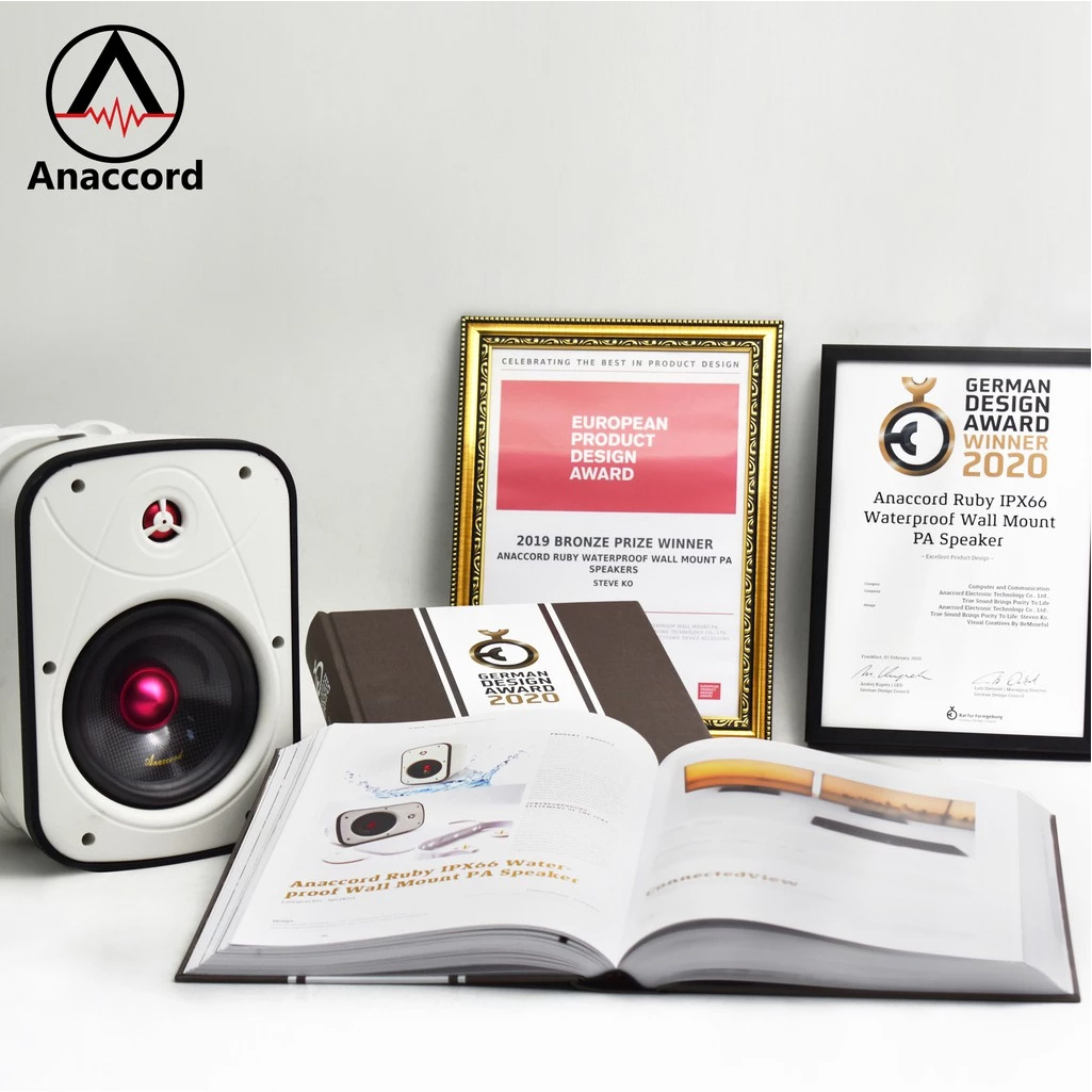 Anaccord雅那歌音響 DC-01-B6 6inch RUBY  IPX66 waterproof desktop wall mount speakers 1pair, , large