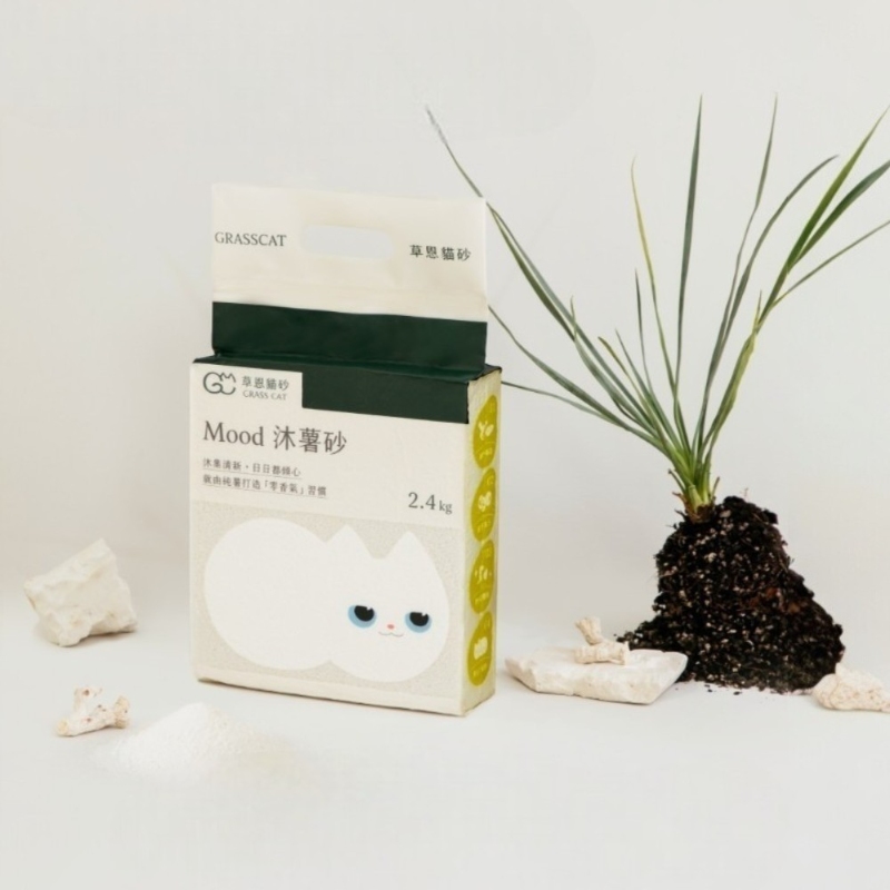 GRASS CAT &ndash; Mood Sweet Potato Cat Litter（2.4kg）, , large