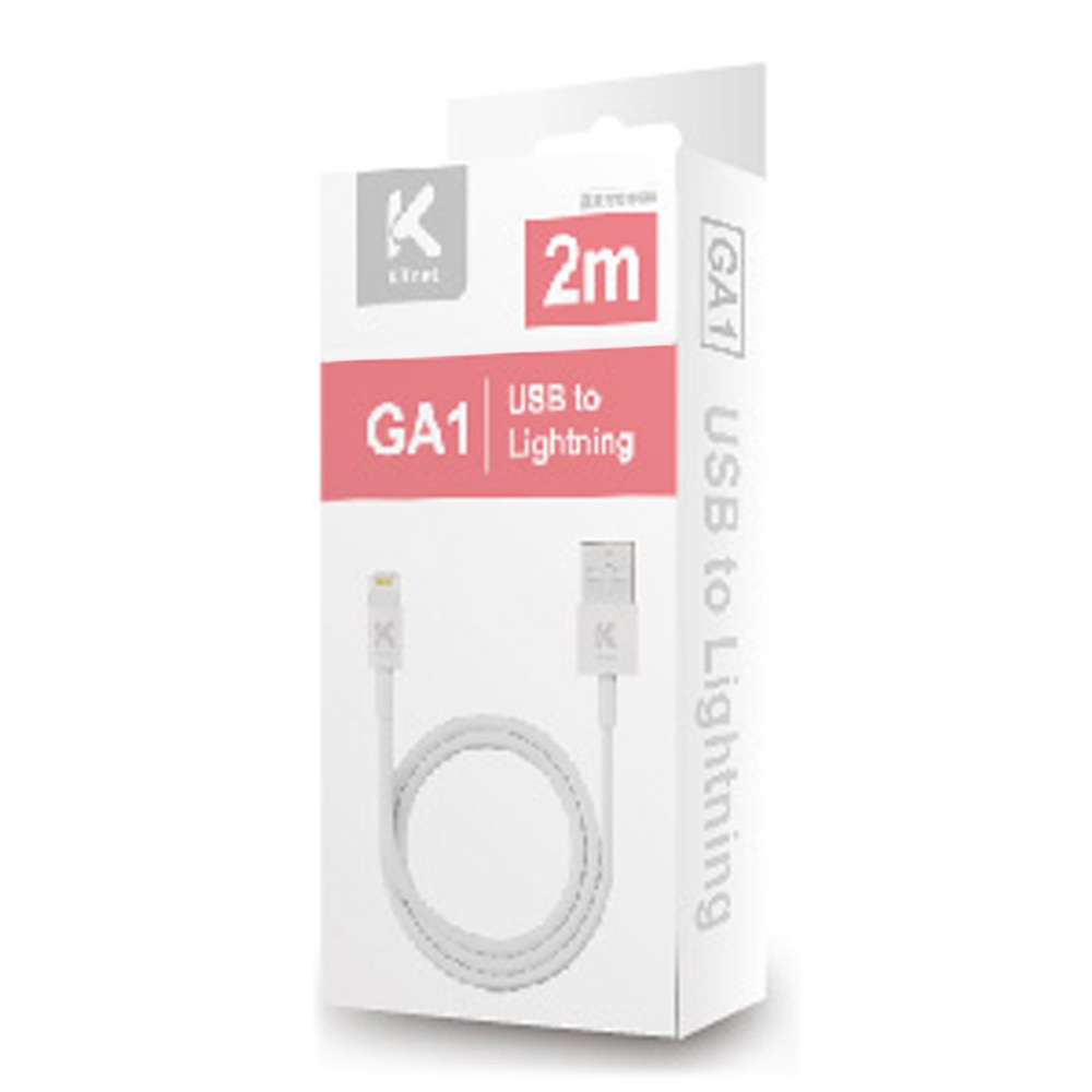 Ktnet GA1-AL2M USB to Lightning Charging Cable Safety Chip Stable Transmission TPE Cable (2M), , large