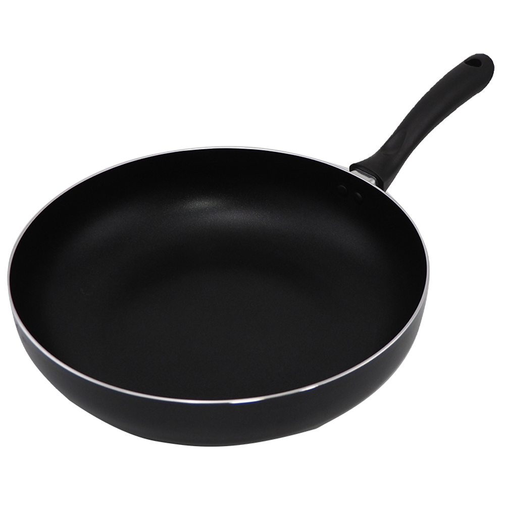 米雅可黑晶導磁深型不沾平底鍋-33cm-1支, , large