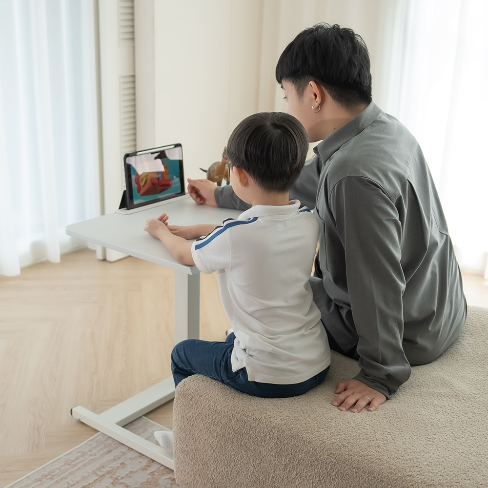 [KAKU] Pneumatic Height Adjustable Desk, 胡桃棕, large