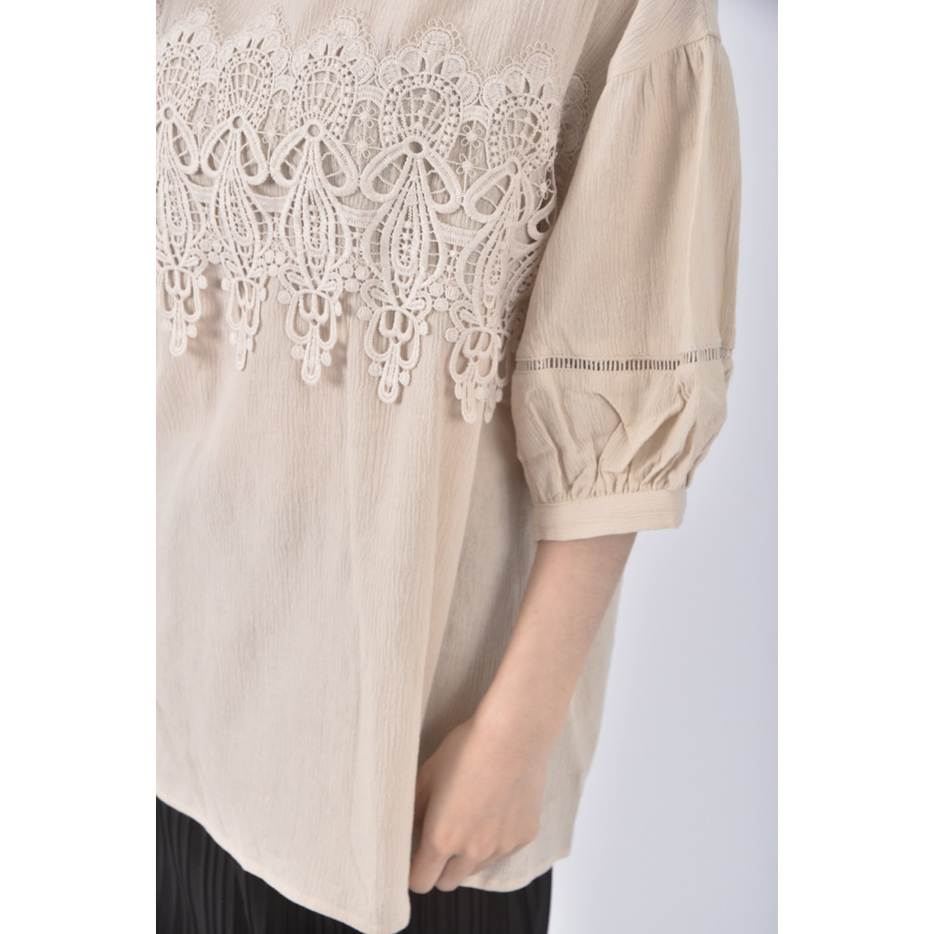 (XL) ciscoat質感圓領杏色短袖上衣二手衣, , large