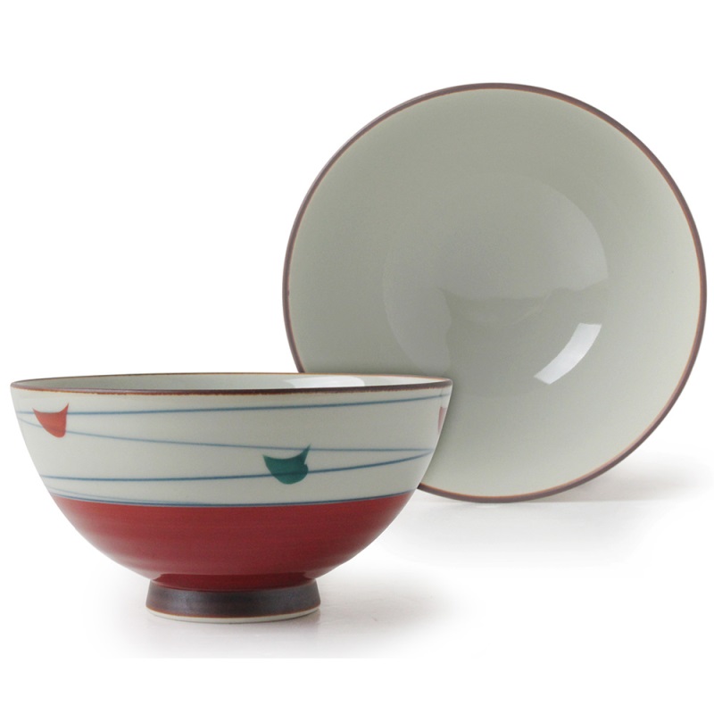 [豐名日本餐具] 4.0"碗 京古染 朱卷 有田燒 / C04RB0-14, , large