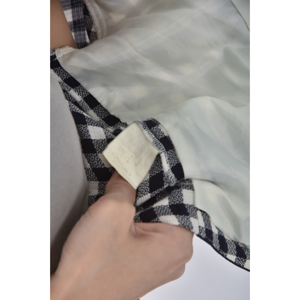 (S) ruban d or格紋排扣珍珠紫色外套二手衣, , large