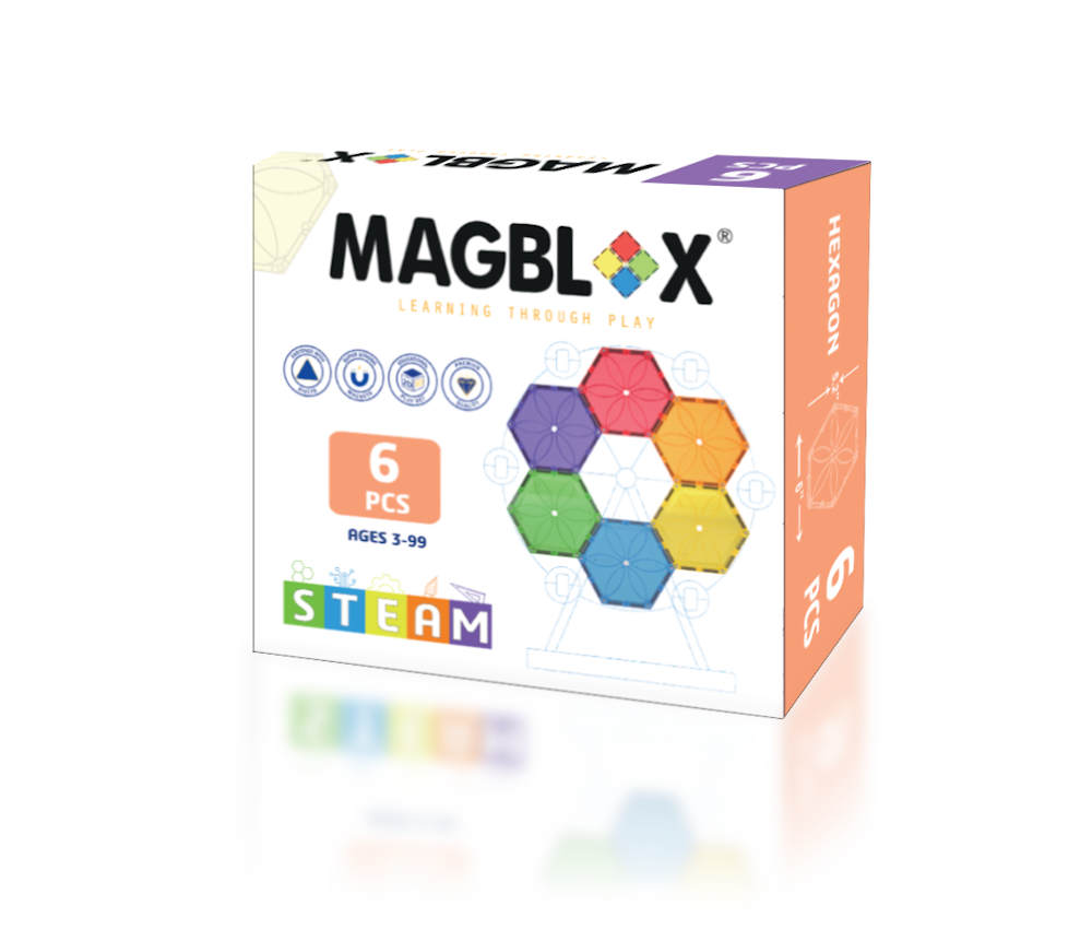 MAGBLOX® HEXAGON 6PCS PACK PASTEL, , large