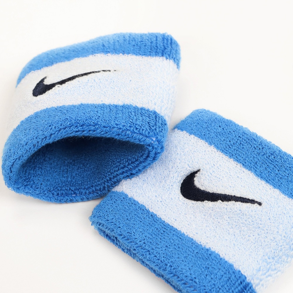 NIKE SWOOSH 腕帶 護腕 健身 訓練 慢跑 戶外 運動 簡約 素色 吸汗 乾爽 透氣 彈性 柔軟 舒適 天空藍, , large