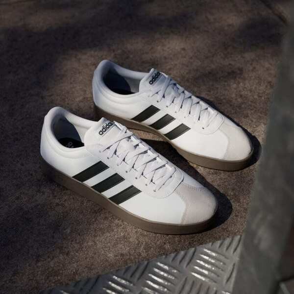 Kixpress-Adidas 愛迪達 VL Court Base 女 運動休閒鞋 舒適 白 黑 [ID3714], , large