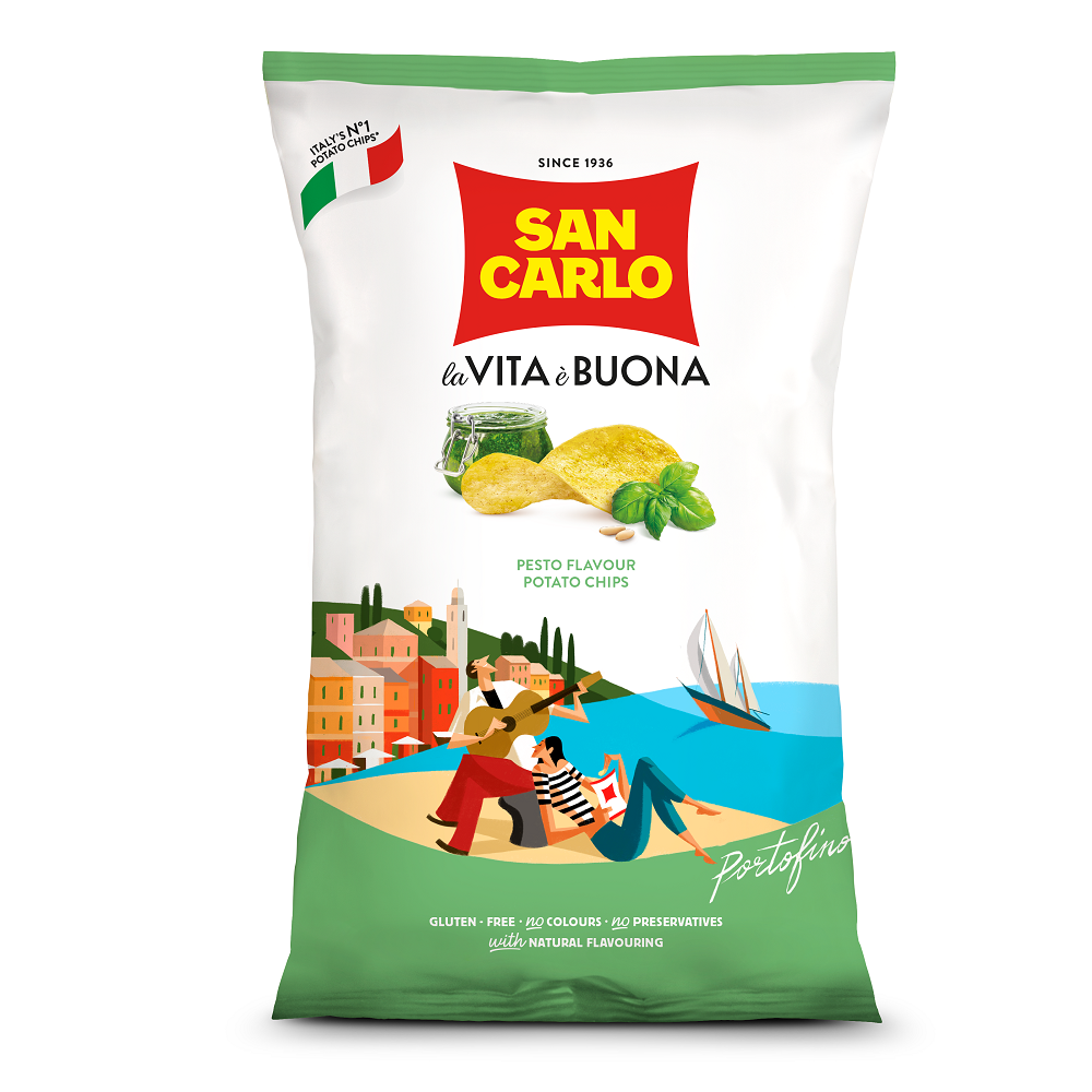 San Carlo Potate Chips Pesto, , large