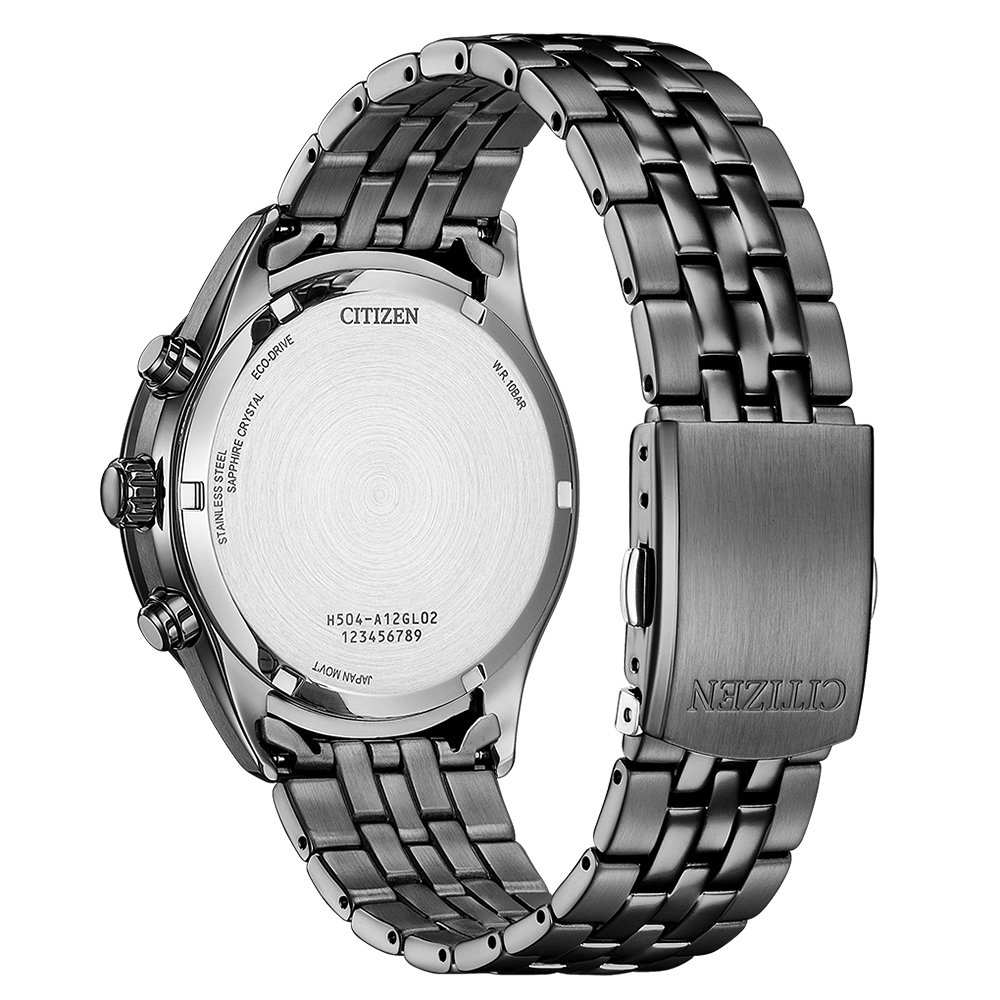 CITIZEN 星辰 亞洲限定款 海軍藍 光動能三眼計時手錶 送禮-42mm AT2577-57L, , large