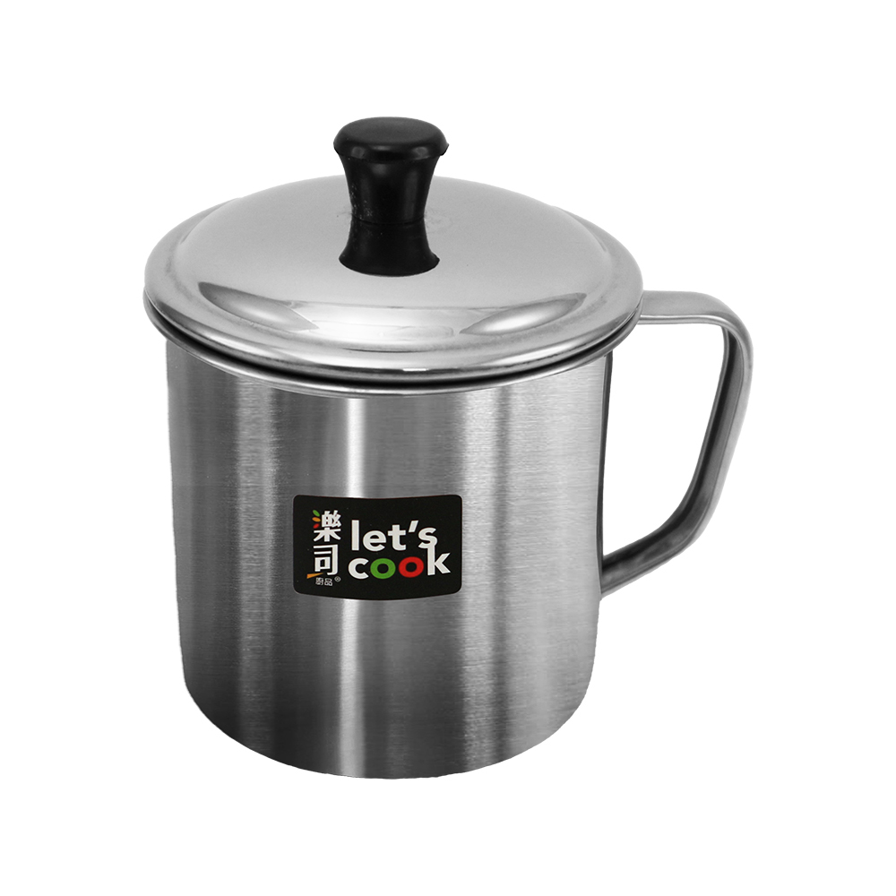 樂司/304不鏽鋼口杯-附蓋-10cm-4入