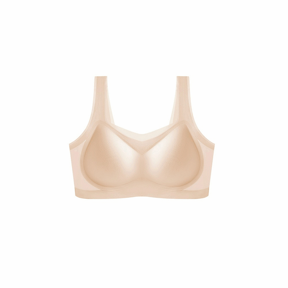 【A&R】升級版莫代爾冰絲萊卡涼感超薄寬肩帶內衣 麥芽糖 - M, , large