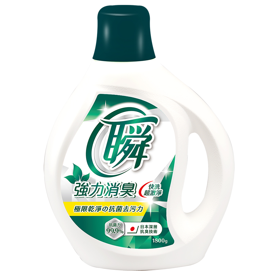 [箱購 客訂交貨] 瞬洗衣精-強力消臭1800g克 -11103145001x 6PC瓶, , large