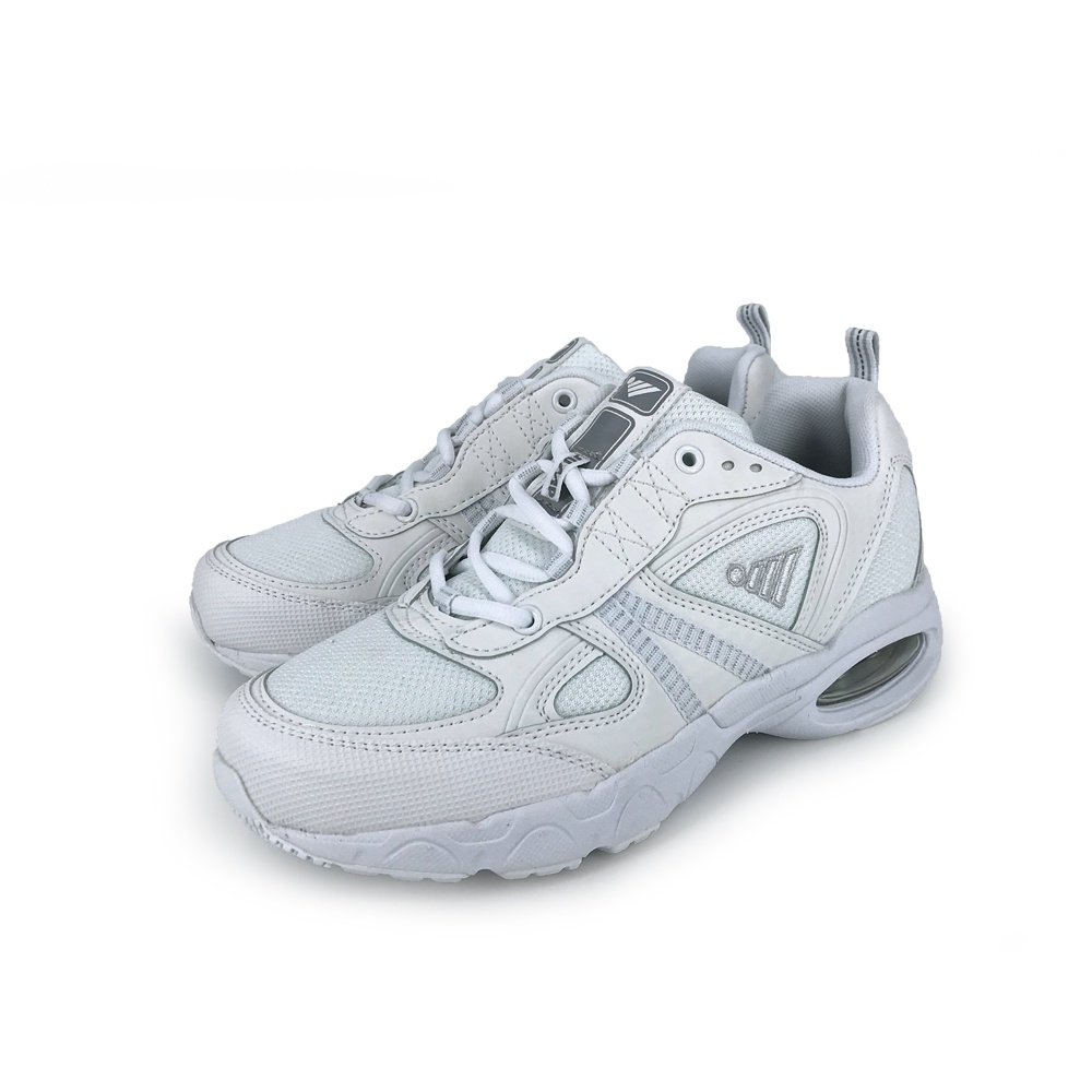 JUMP將門 女運動鞋 女鞋 MIT台灣製造 拼接 透氣 反光 吸濕 排汗 抗菌 除臭 輕量 氣墊 耐磨 抓地 止滑 白