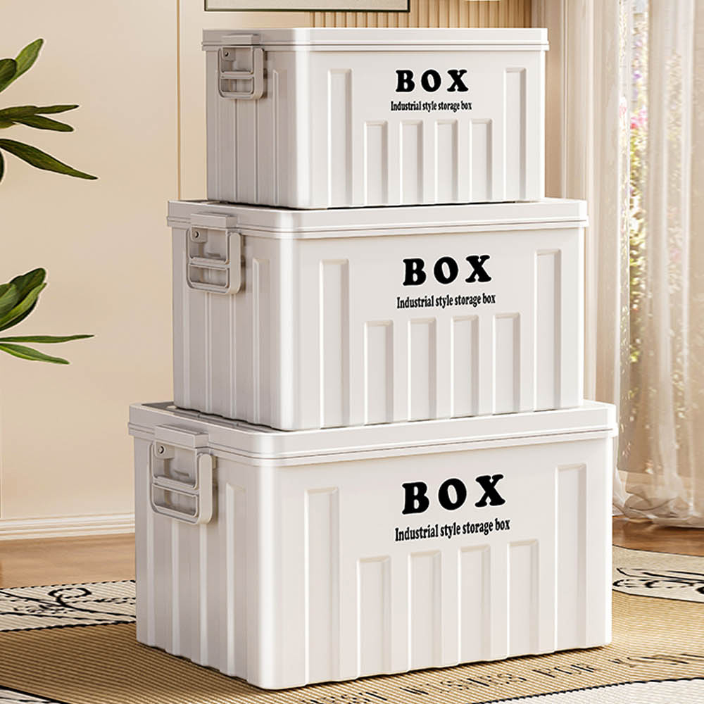 【AOTTO】大容量工業風雙提手收納箱-綠色(AL-2202GN), , large