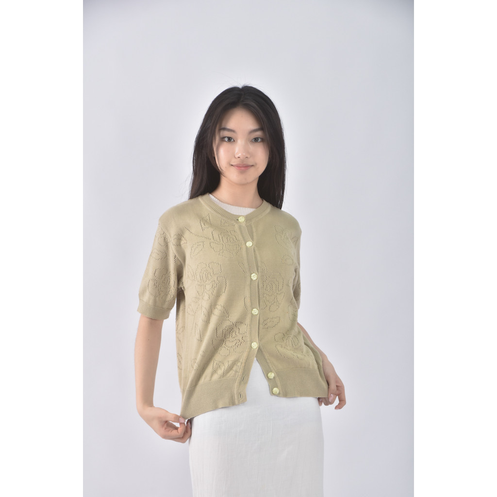 (M) jo an棉質純棉綠色短袖上衣二手衣, , large