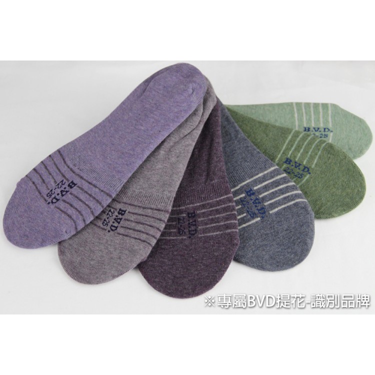 【BVD】簡約條紋休閒女襪套<紅>B248 止滑 女襪 襪子 隱形襪, , large
