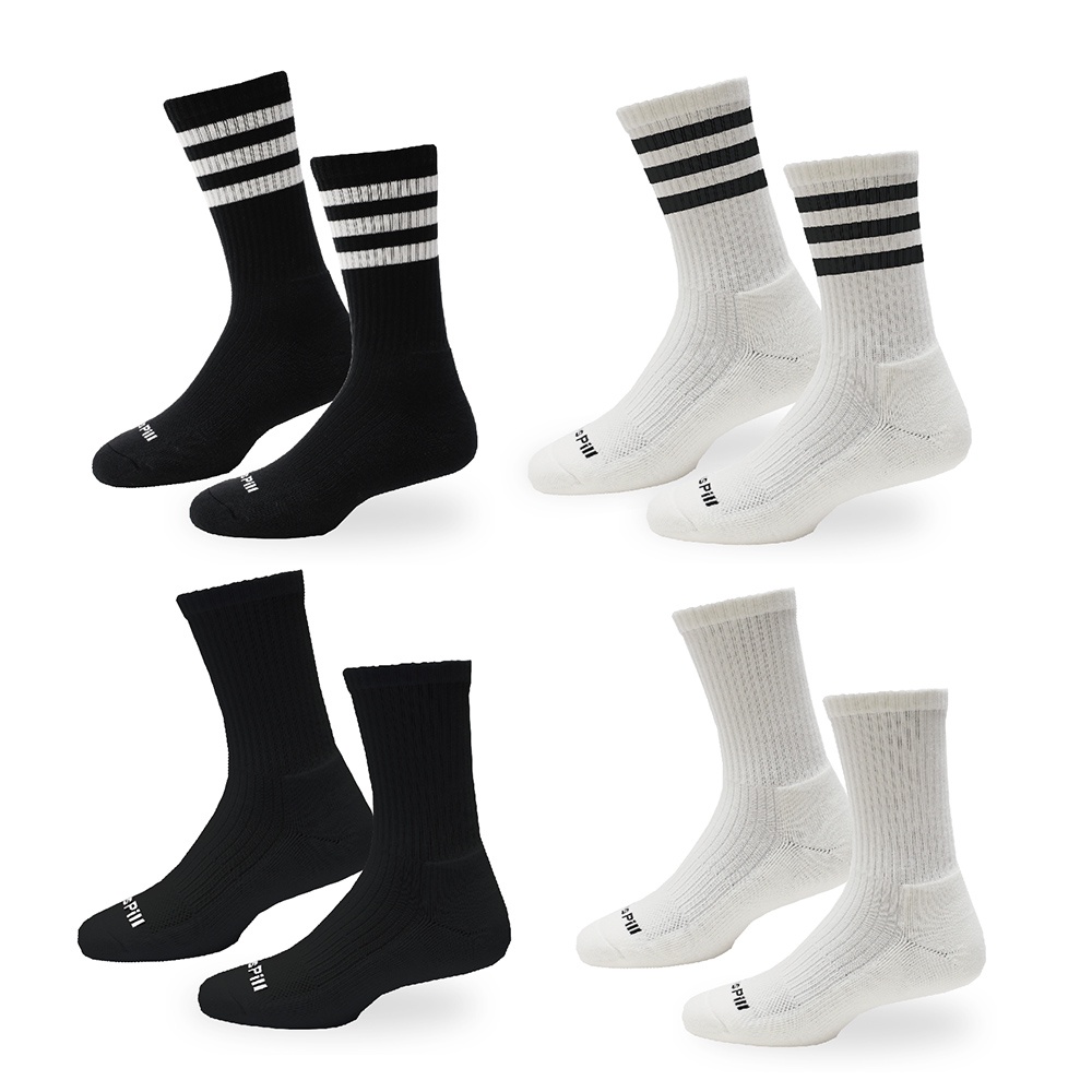 【SocksPill】除臭襪 登山襪 學生除臭襪 加厚毛巾襪 台灣製 長襪   氣墊襪 足弓氣墊襪 SP-6001, , large
