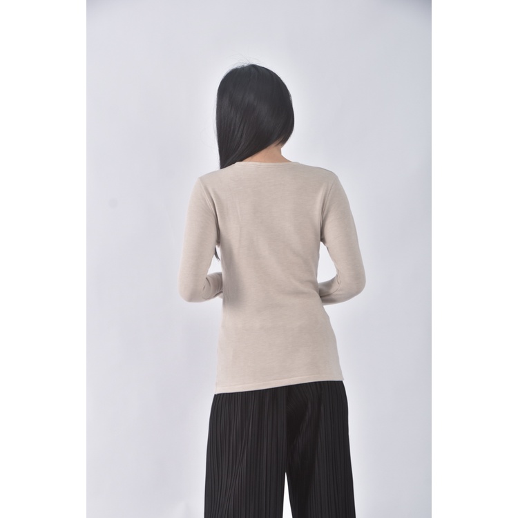 (S) uniqlo質感棕色長袖上衣二手衣, , large