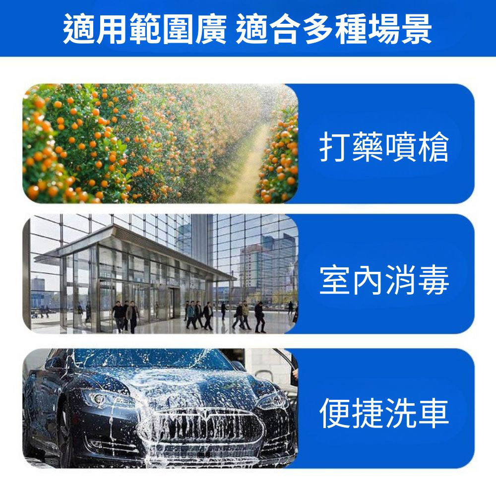 噴槍橘色手把+360度萬向可轉噴槍頭(黑塑膠), , large