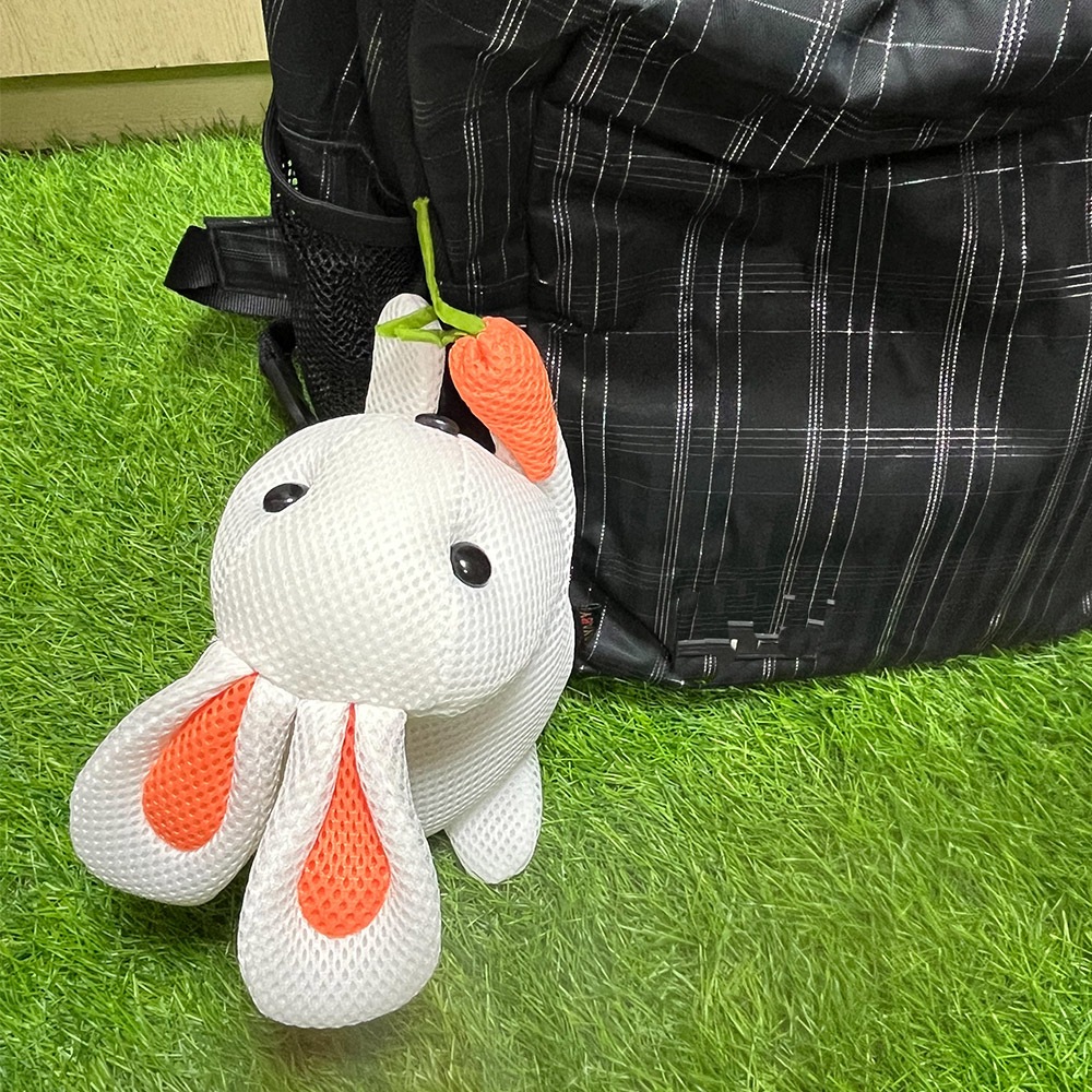 【可愛造型 可機洗 透氣抗菌】小白兔 零錢包 吊飾 鑰匙圈吊飾 禮物 交換禮物 包包吊飾【加贈購物袋顏色隨機】, , large