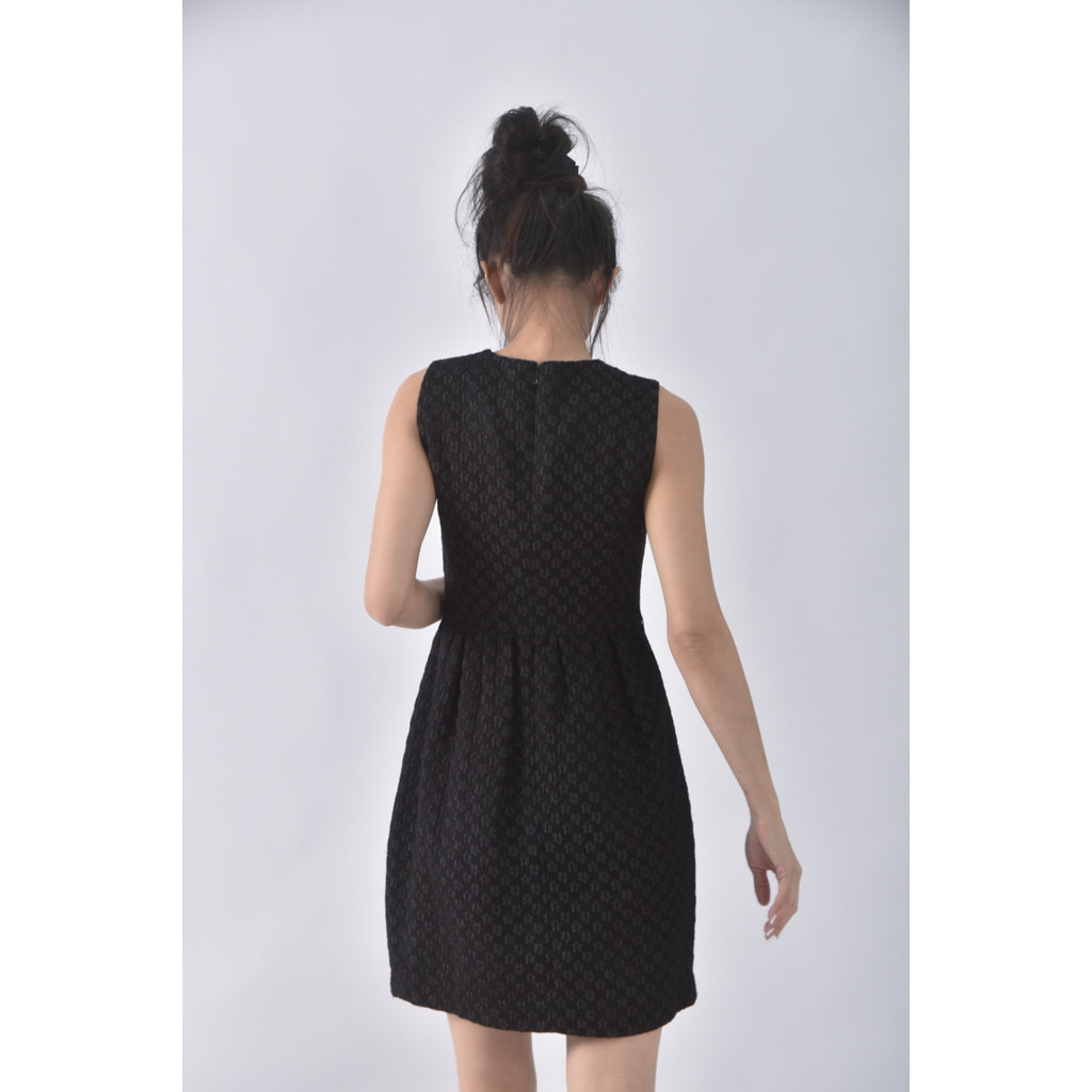 (S) chica質感圓領黑色洋裝二手衣, , large