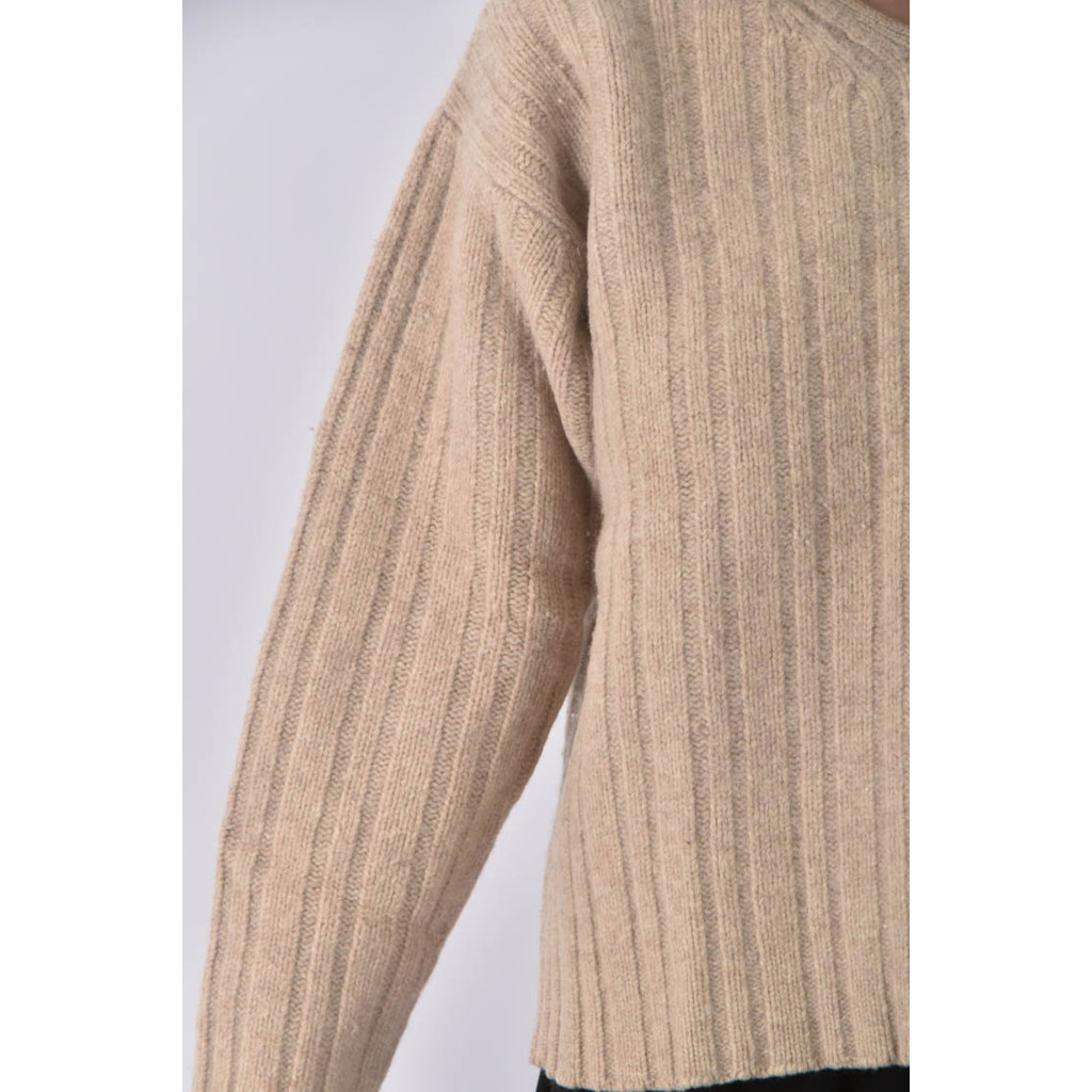 (XL) j crew羊毛純羊毛棕色長袖上衣二手衣, , large