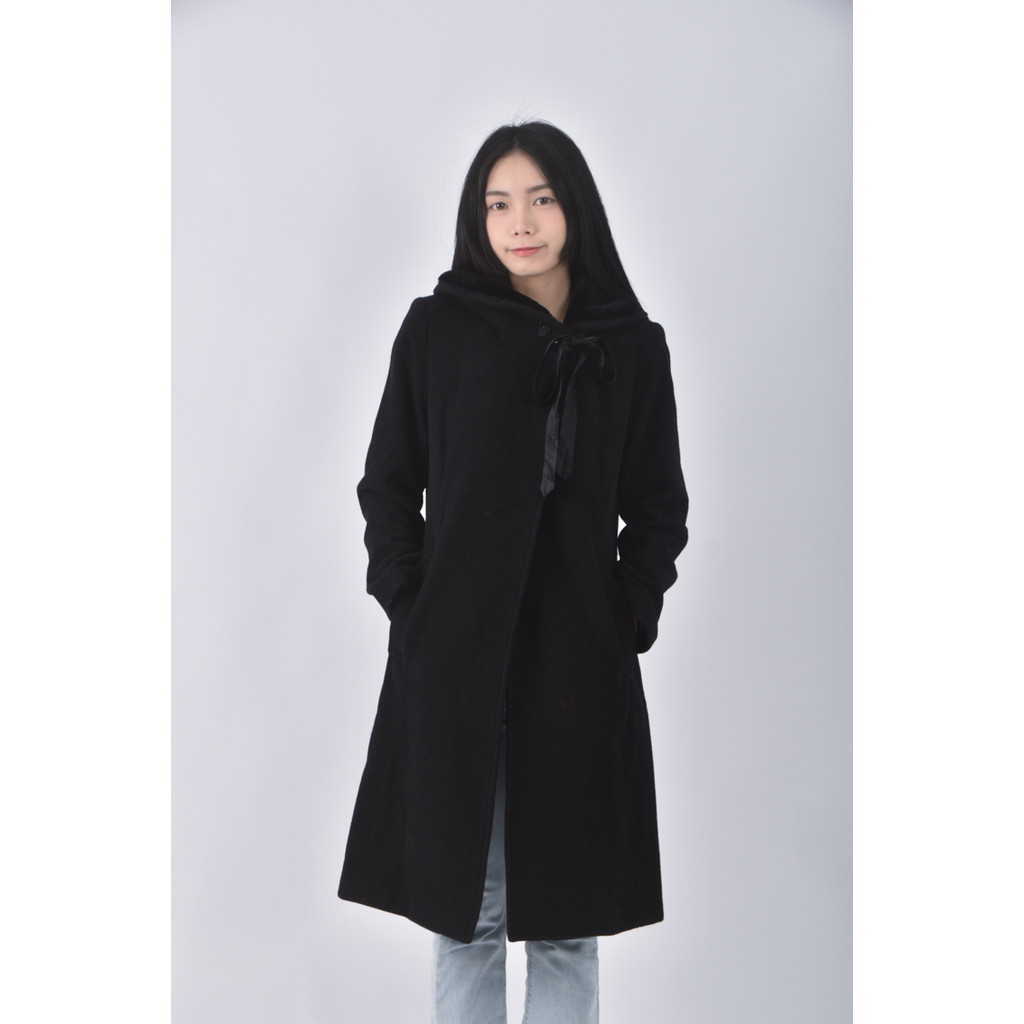 (M) wanko西裝綁帶黑色外套二手衣, , large