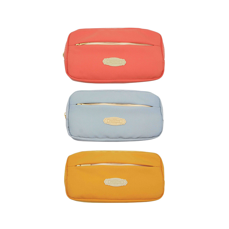 Double-Layer Vintage Pencil Case &ndash; Blue