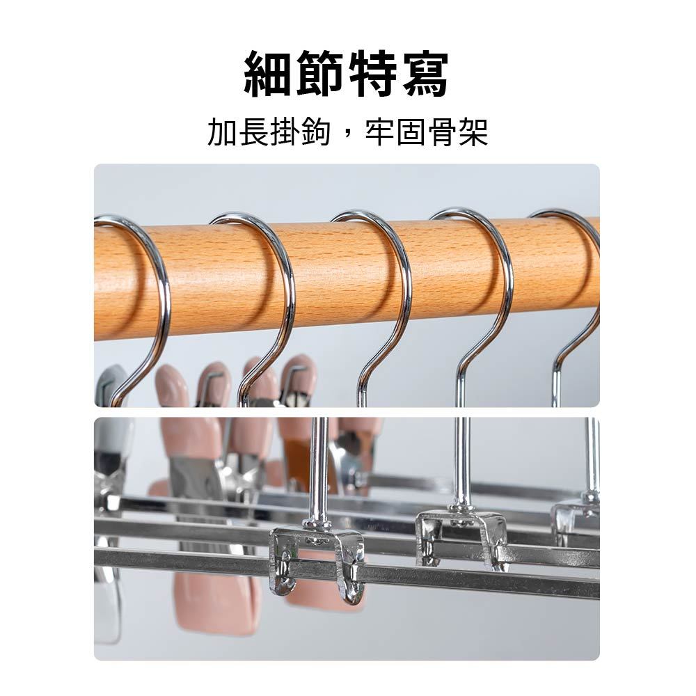 三入 止滑褲夾 不鏽鋼褲夾 防滑褲架 衣架 馬卡龍色 止滑褲夾【Ho覓好物】防滑衣架 裙褲架 衣褲夾 裙夾 YDX267, , large