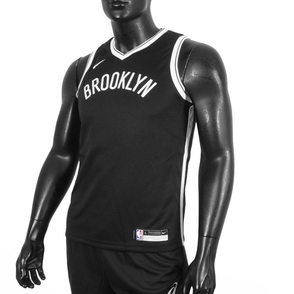 Nike NBA 青少年 球衣 籃球背心 背心 V領 籃網 黑灰 [WZ2B7BZ2W-NYN], , large