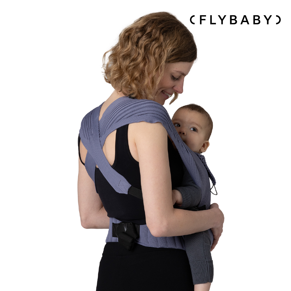 Flybaby 輕便透氣嬰兒揹巾_柔霧紫, , large