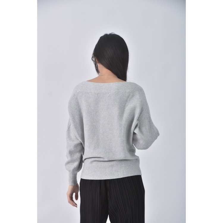 (M) cecil mcbee質感圓領灰色長袖上衣二手衣, , large