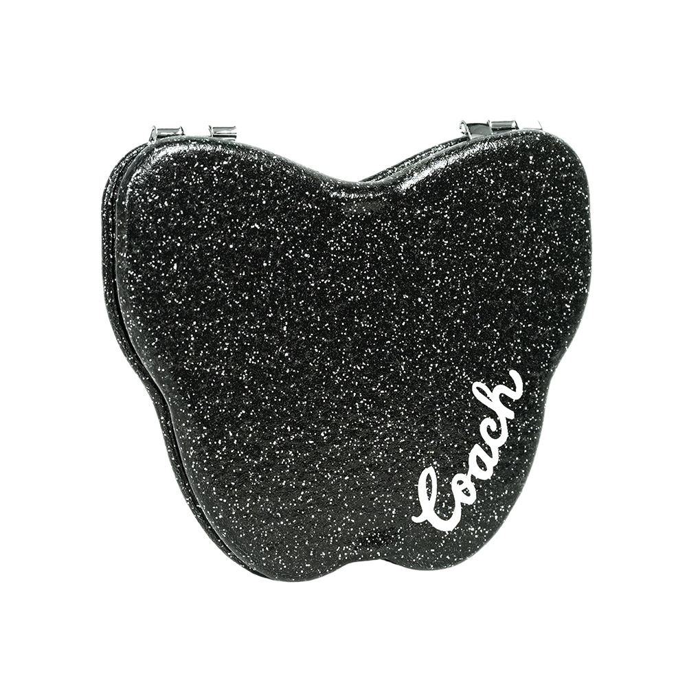 COACH Logo 標誌亮片蝴蝶造型鏡子/黑色, , large
