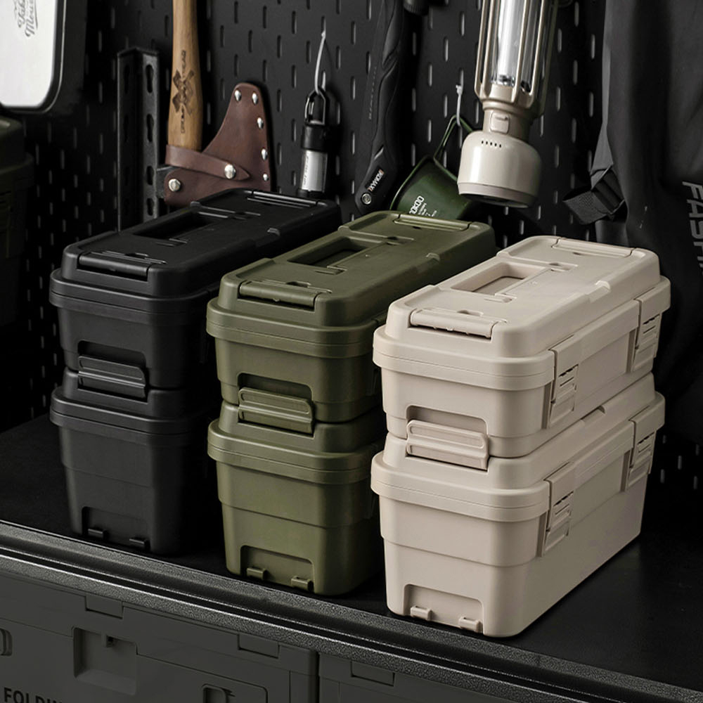 【AOTTO】4L+6L多功能加厚軍規雙層收納工具箱(AL-2031GN)