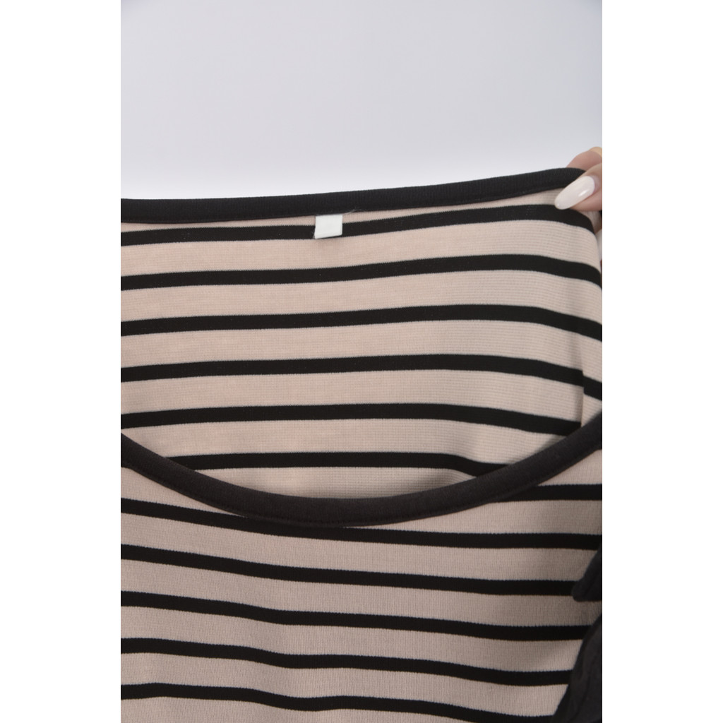 (S) 條紋棕色洋裝二手衣, , large