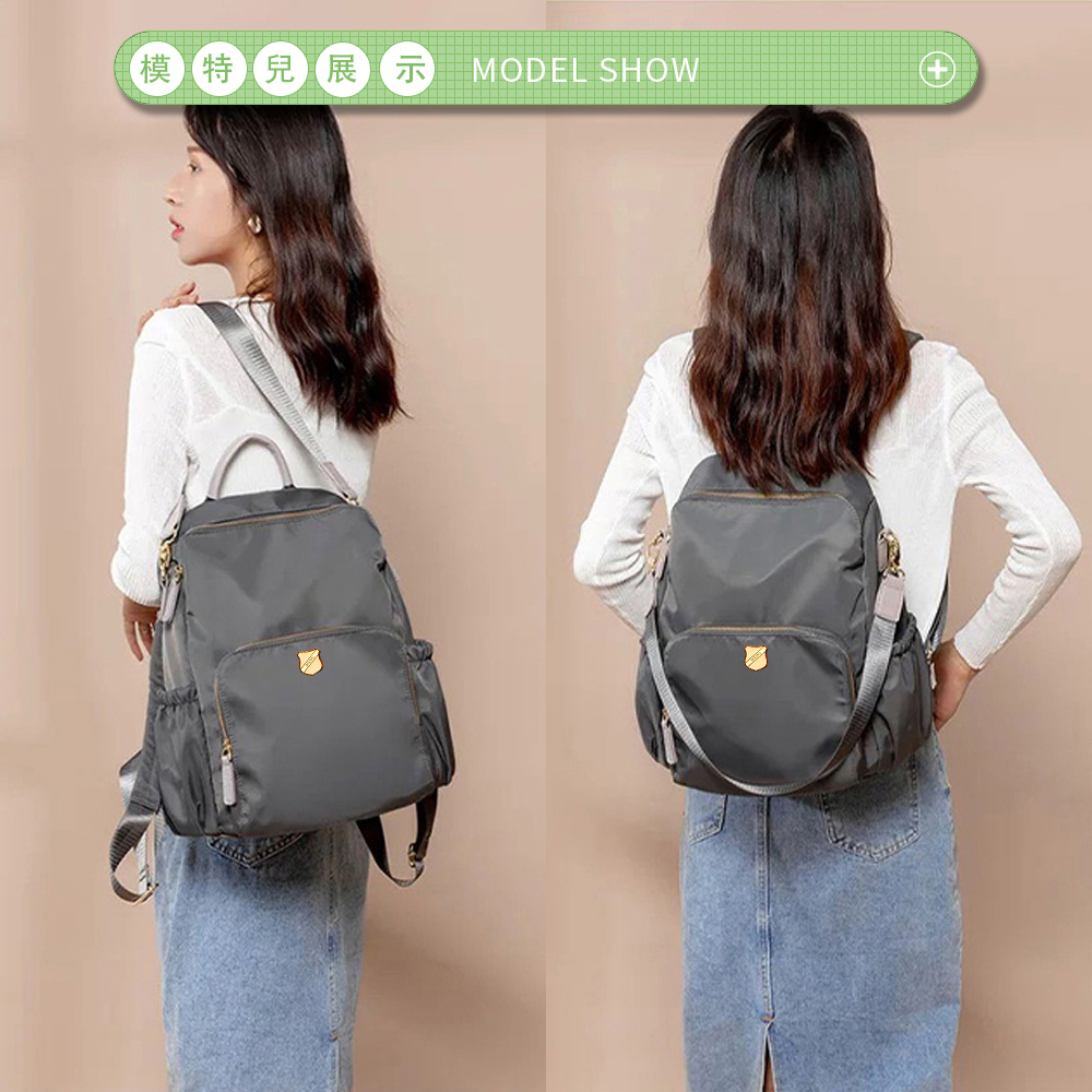 SPRING-尼龍後背包 防盜後背包 可肩背後背包 尼龍雙肩包 多口袋後背包 大容量後背包 -大款(多色), , large