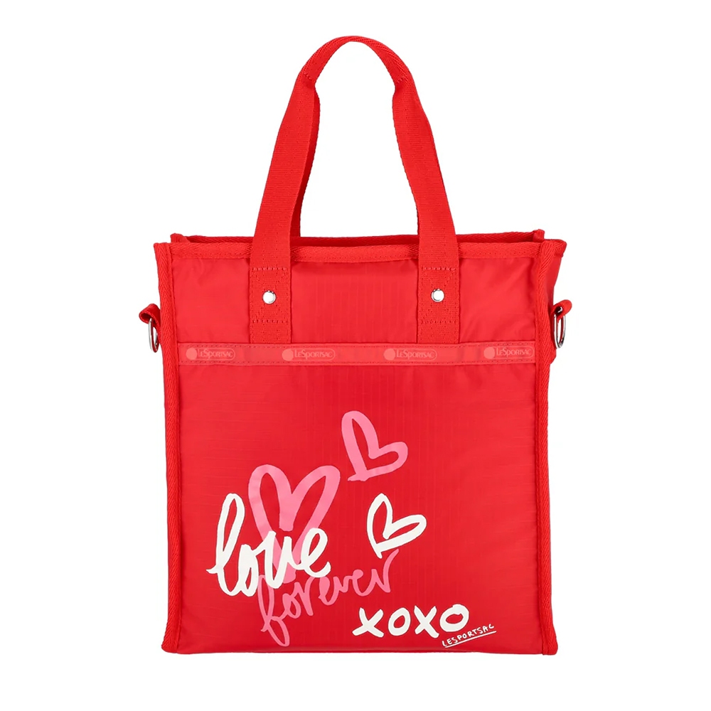 |快速出貨|Lesportsac Medium North/South Tote 中型直式托特包購物袋/ 愛情便條手繪風, , large
