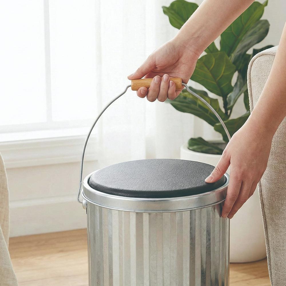 【this-this】日本渡邊金屬｜OBAKETSU 手工製凳子儲物桶 M, , large