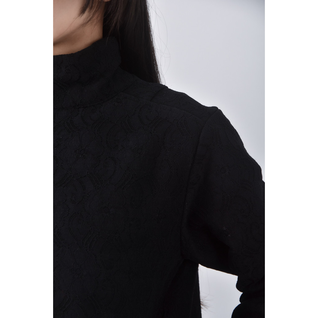 (M) 雕花黑色洋裝二手衣, , large