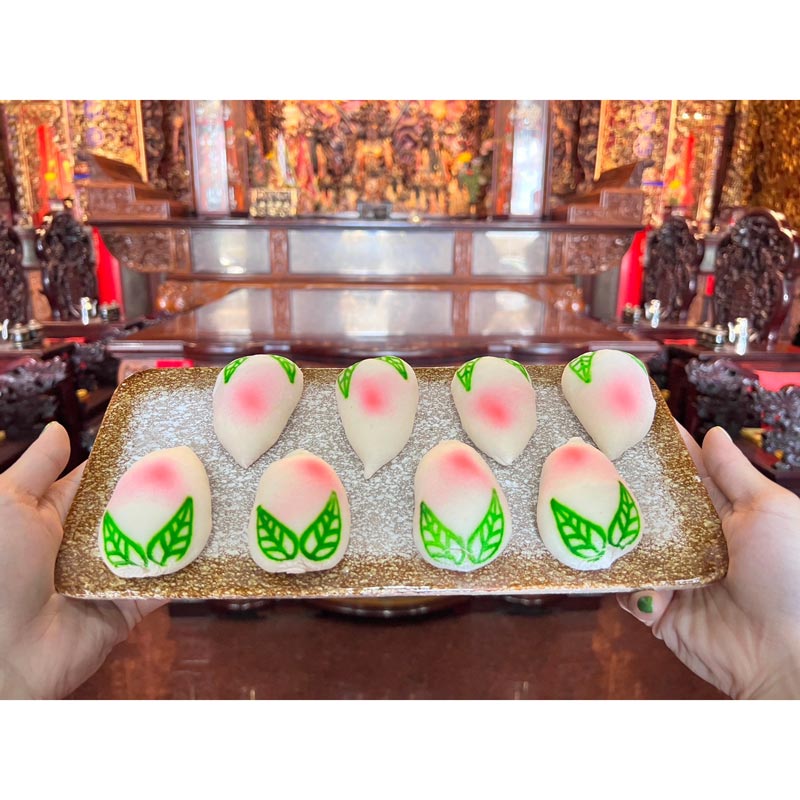 【老食說】拜拜祝壽 麻糬桃(綠豆餡)_50顆/2箱, , large
