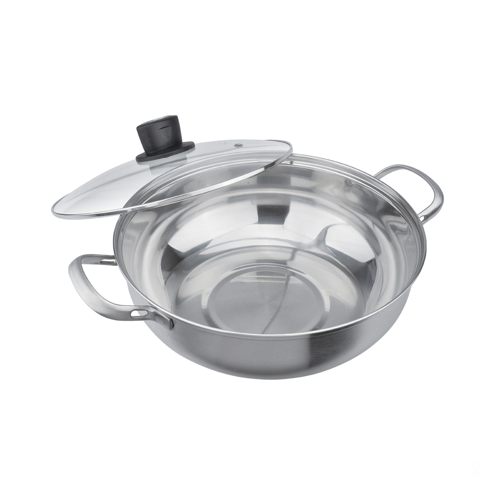 CLARE 可蕾爾 晶鑽304不鏽鋼萬用鍋厚0.6mm附蓋 28cm-Leidea樂德兒