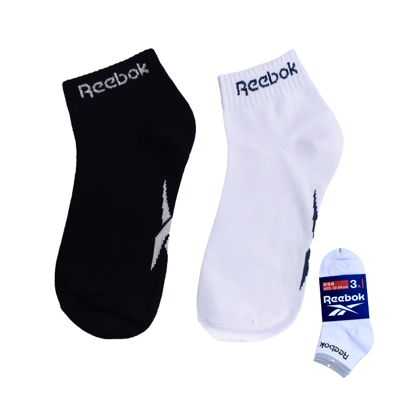 Reebok棉選柔軟1/4襪3入組, , large