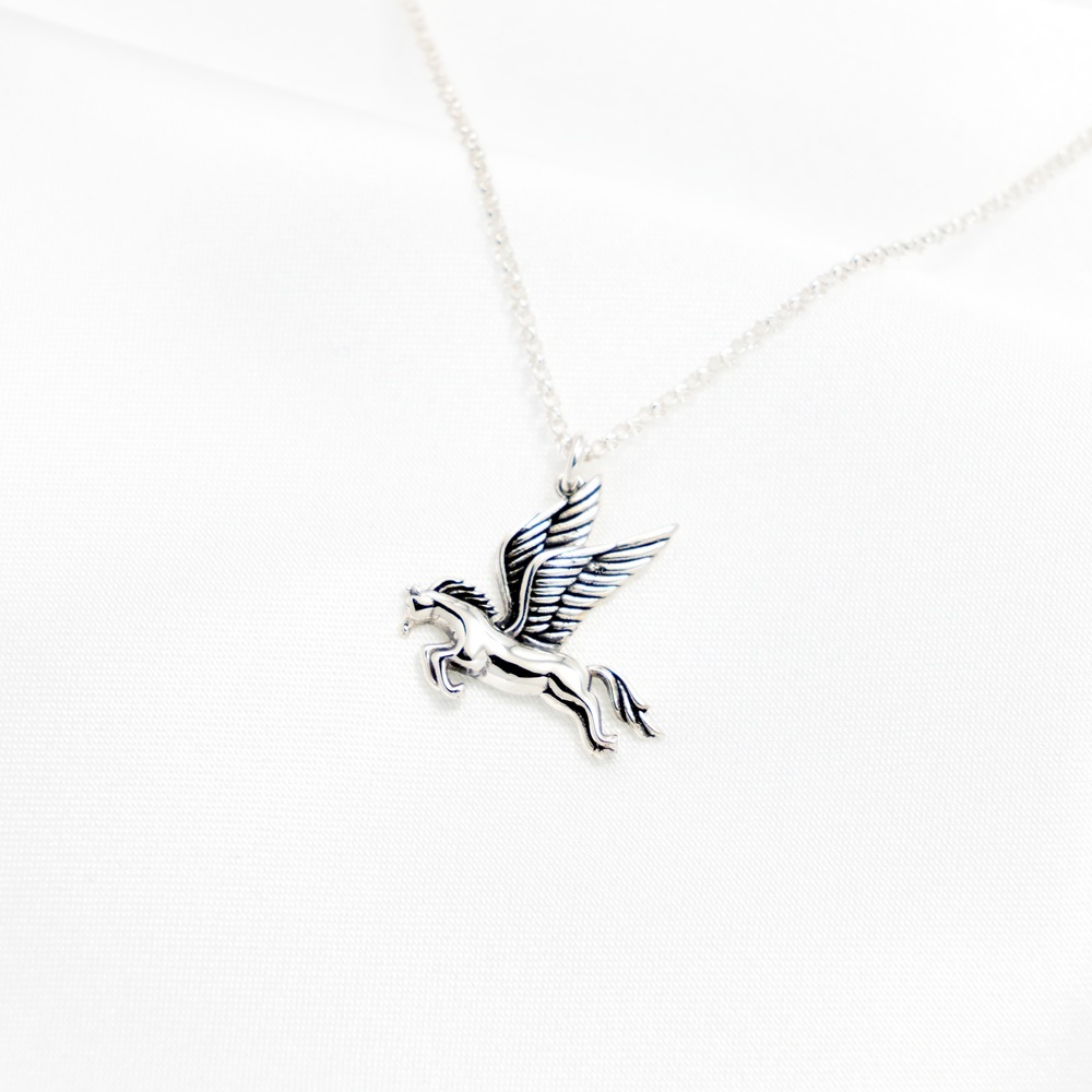 【Angel & Me】飛天馬 s925 純銀 項鍊 生日 情人節 馬年 禮盒, , large