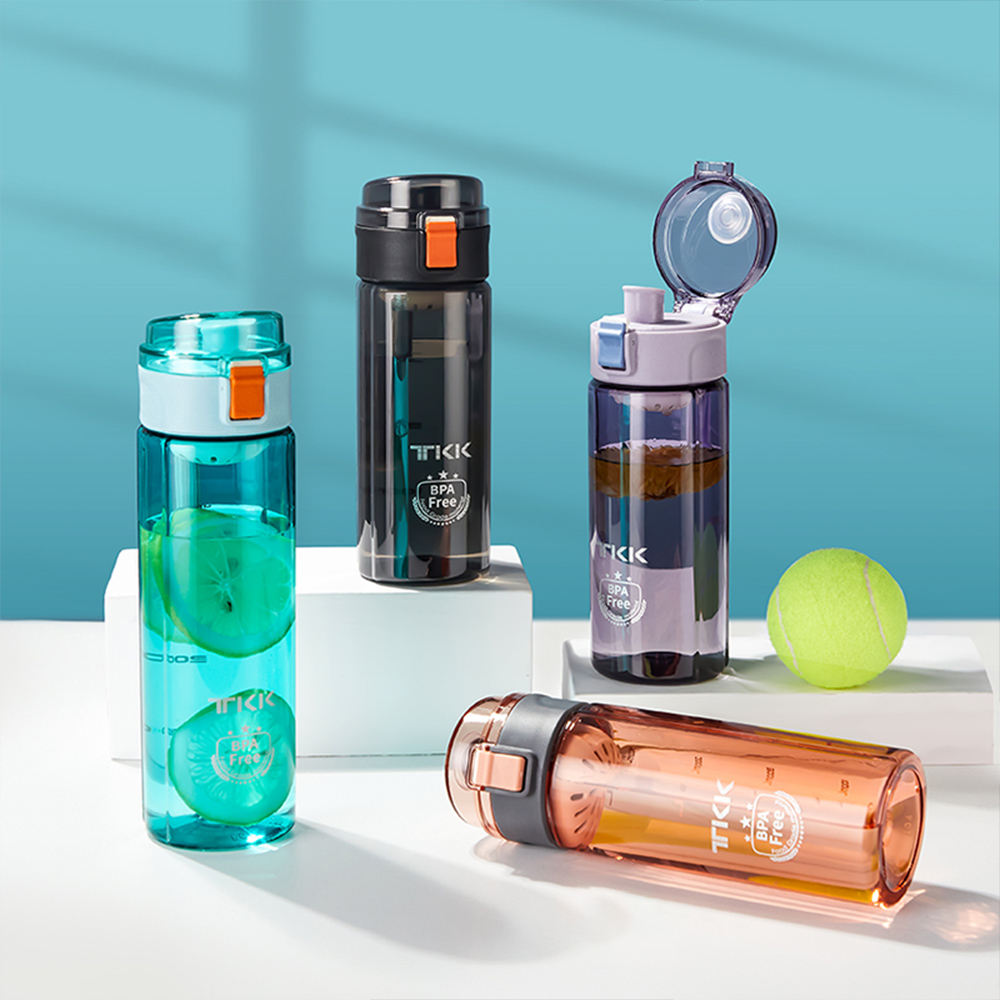 【TKK】美國進口Tritan辛格系列 手提式 運動水壺550ML(直飲口設計)-任選色, 鑽石黑, large