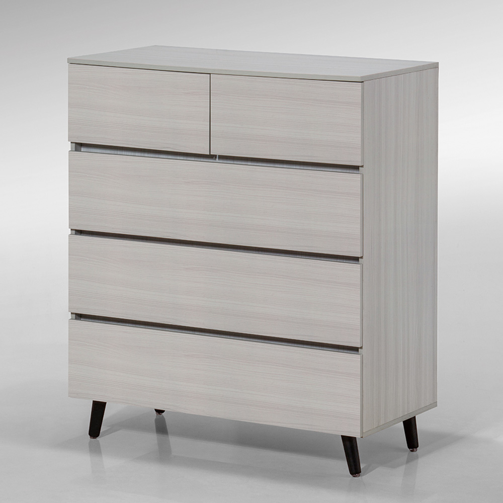 【Hampton 漢汀堡】雷洛淺灰橡五斗櫃, , large