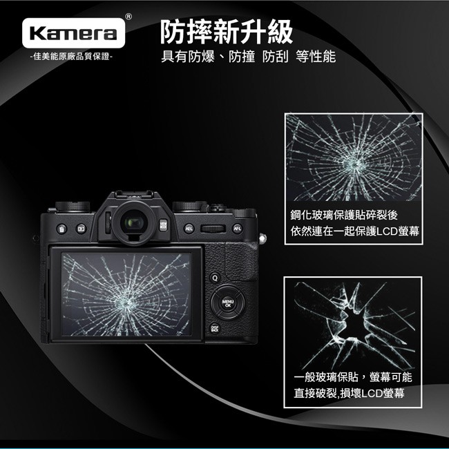 Kamera 9H鋼化玻璃保護貼 for Fujifilm XE2, , large